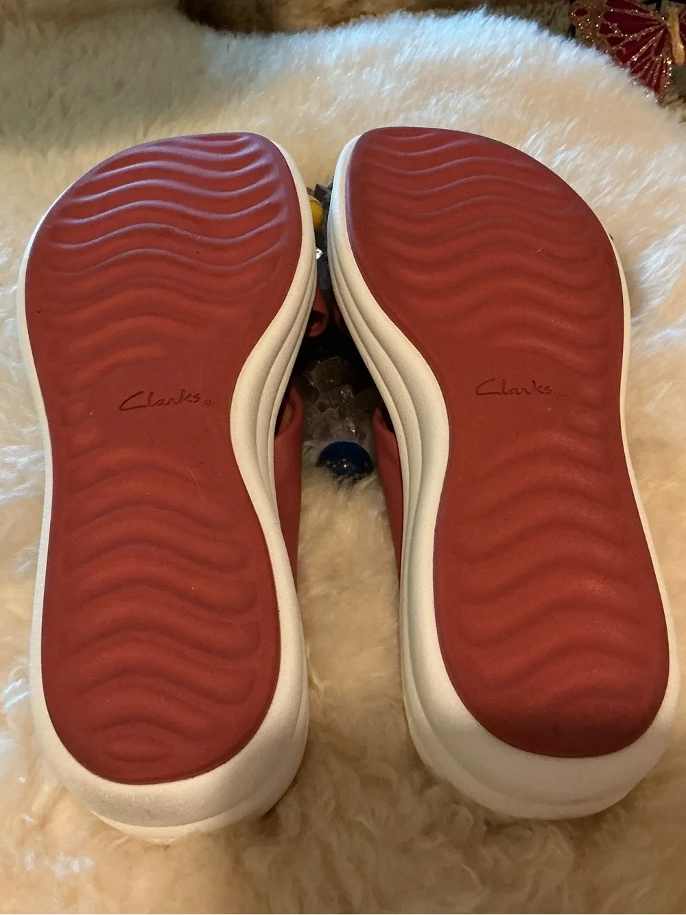 Clarks cloud steppers; Arla Kaylie; like new; terra-cotta pink